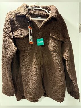 32 Degrees Heat Chocolate Brown Teddy Sherpa Jacket